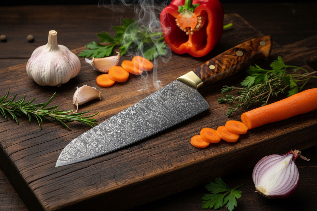Goldencraft Damascus Chef Knife