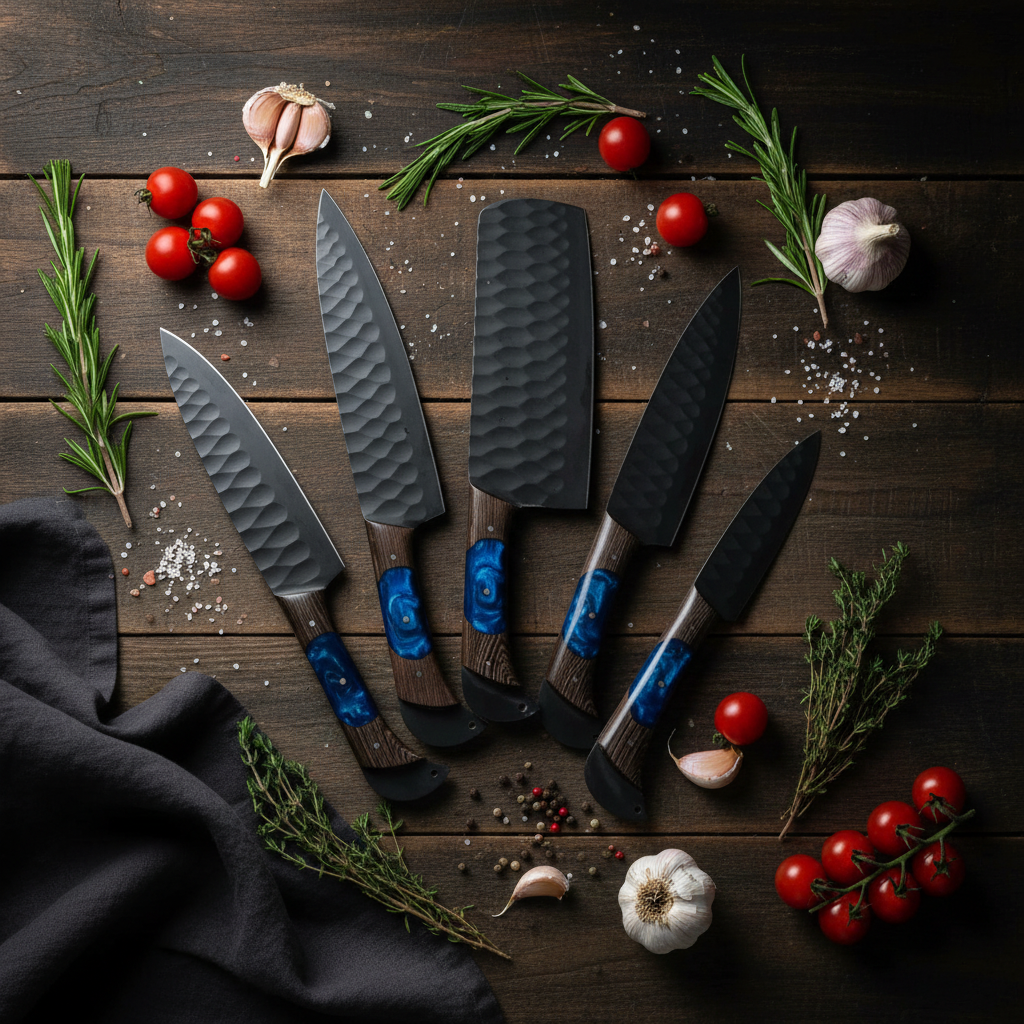 Wengeflow D2 Kitchen Knife Set – 5 Piece