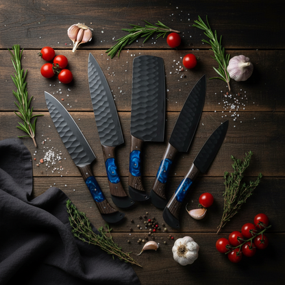 Wengeflow D2 Kitchen Knife Set – 5 Piece