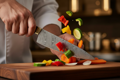 Goldenrose Damascus Kitchen Knife Set