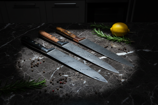 Triocraft Damascus Chef Knife Set – Pack of 3