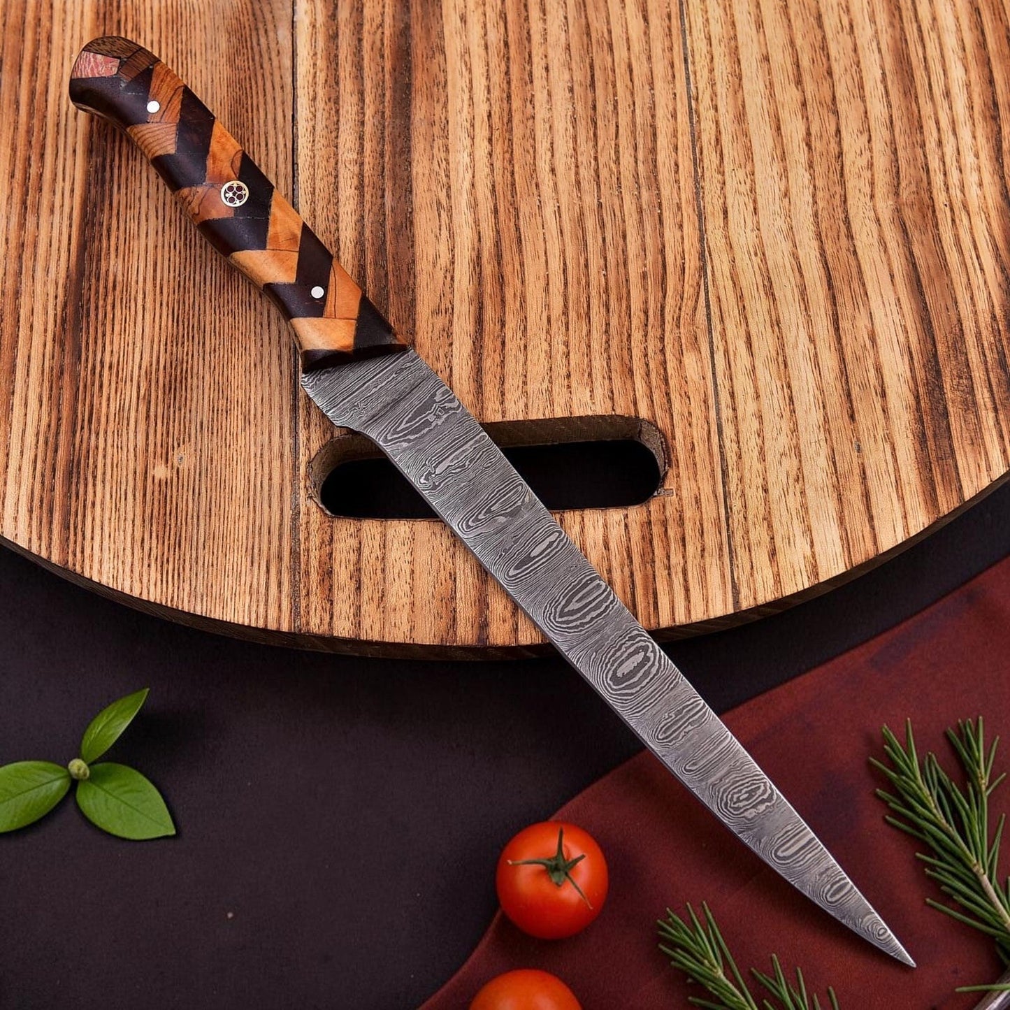 Emberflame Damascus Fillet Knife
